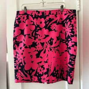 J.Crew size 14 skirt in amazing pink and navy!